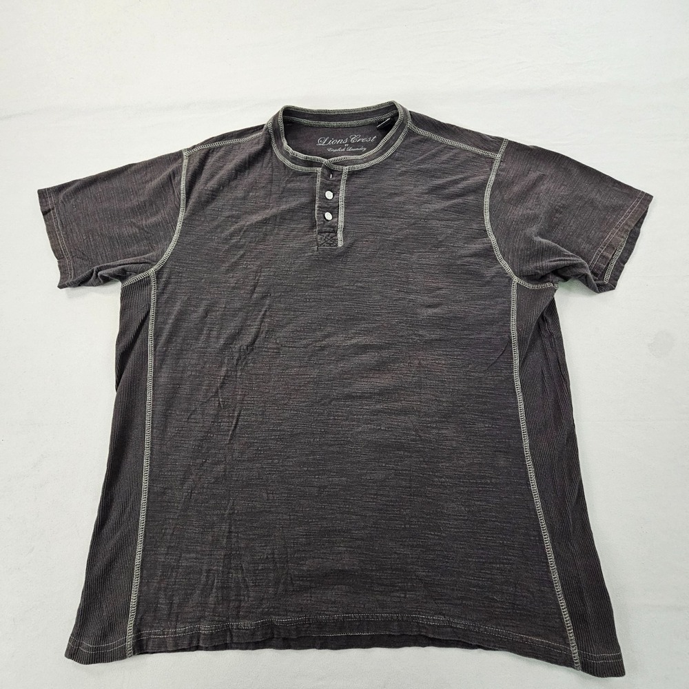 Lions Crest English Laundry Gray Short Sleeve Cotton T-SHirt Men's XL